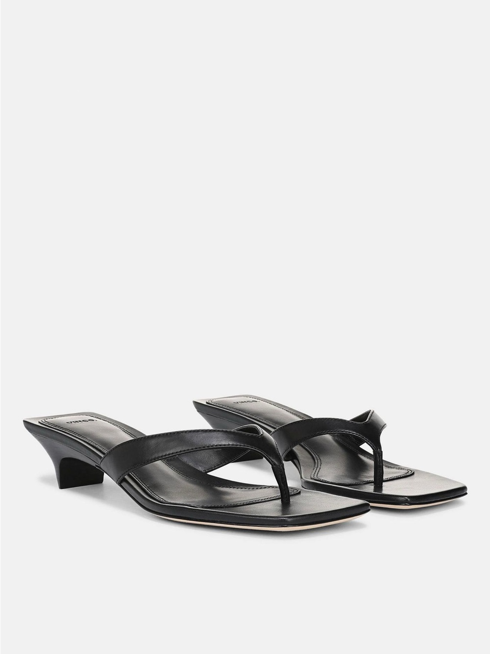 Vince San Juan Leather Heeled Thong Sandal
